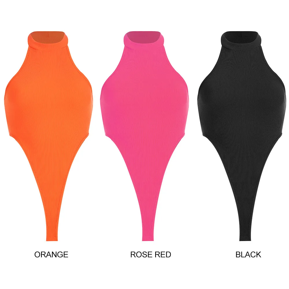 Летнее боди Для женщин сексуальное комбинезон комбинезоны сплошной цвет одежда