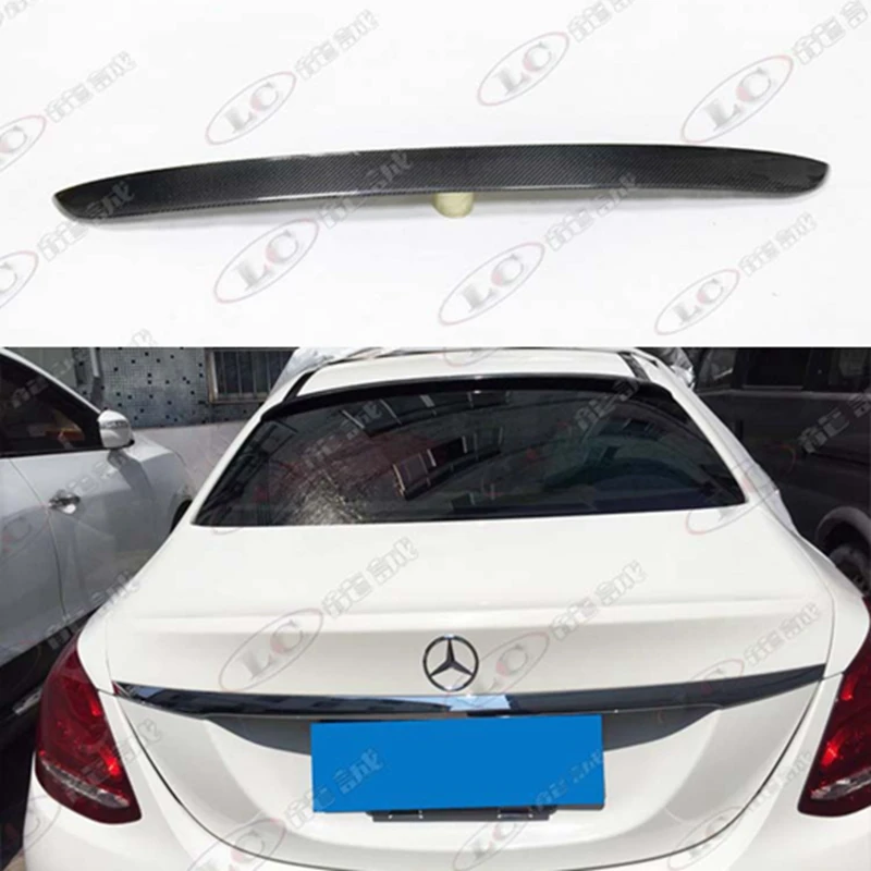C Класс углеродного волокна задний спойлер крыла окна для Mercedes Benz W205 седан 4 двери