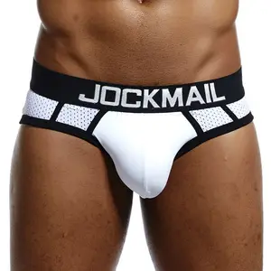 Брендовые мужские трусы JOCKMAIL, сексуальное мужское нижнее белье, мужские шорты, мужское бикини с выпуклым карманом, нижнее белье для геев