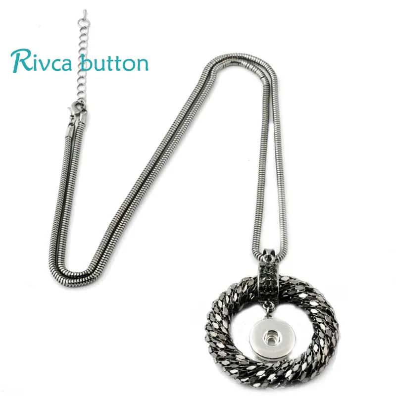 Rivca Snap Button Necklaces &amp Pendants Jewelry Fishion Angel Wings Antique Silver/Gold Colour Women Choker P01037 | Украшения и