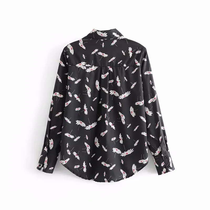 Женская Цветочная блузка с длинным рукавом Wonder Spring винтажные женские блузки