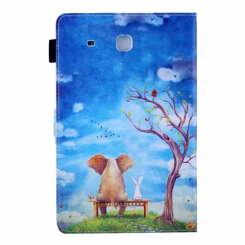 Чехол для планшета для Samsung Galaxy Tab E 9," SM-T560 T561 SM-T561 T560 умный чехол Funda с рисунком кота из искусственной кожи кожа+ пленка+ ручка