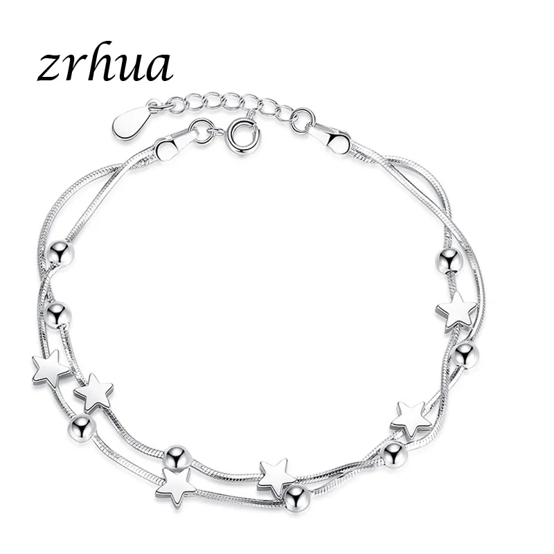 ZRHUA серебро 925 ювелирные изделия женский браслет для свадьбы блестящий циркон