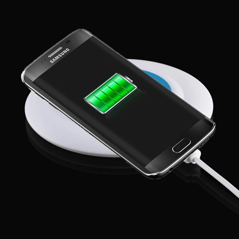 Новое круглое светодиодное Беспроводное зарядное устройство A + 2017 5 В 2 а для iphone 8