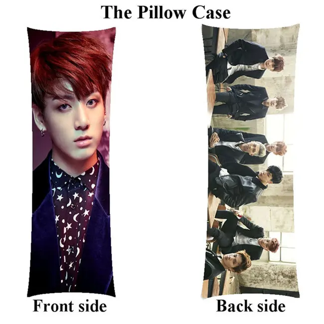 pillowcase Bangtan чехол для подушки для мальчиков Jin JungKook домашний длинный Чехол для подушки на заказ на день рождения - Цвет: pillowcase