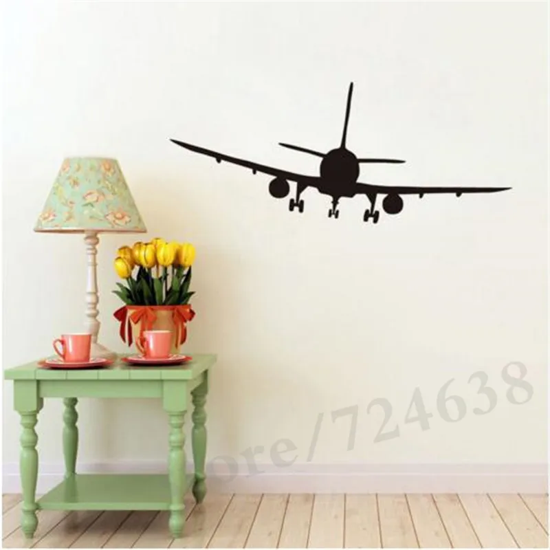 Лидер продаж коммерческий аэролайнер самолёт настенная наклейка съемные