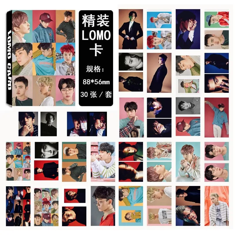 KPOP Fan EXO K M EX'ACT MONSTER LUCKY ONE альбом с маленькой картой фото карта k pop exo lomo пикторная