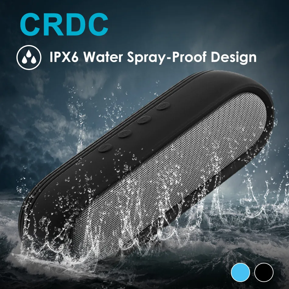 CRDC качество двойной 5 Вт стерео беспроводной Bluetooth динамик супер бас водостойкий