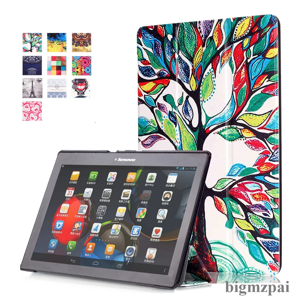 Ультратонкий кожаный чехол Tab 2 A10 70 с 3D рисунком для Lenovo a10 30 X30F X30L 10 1 &quot Магнитный