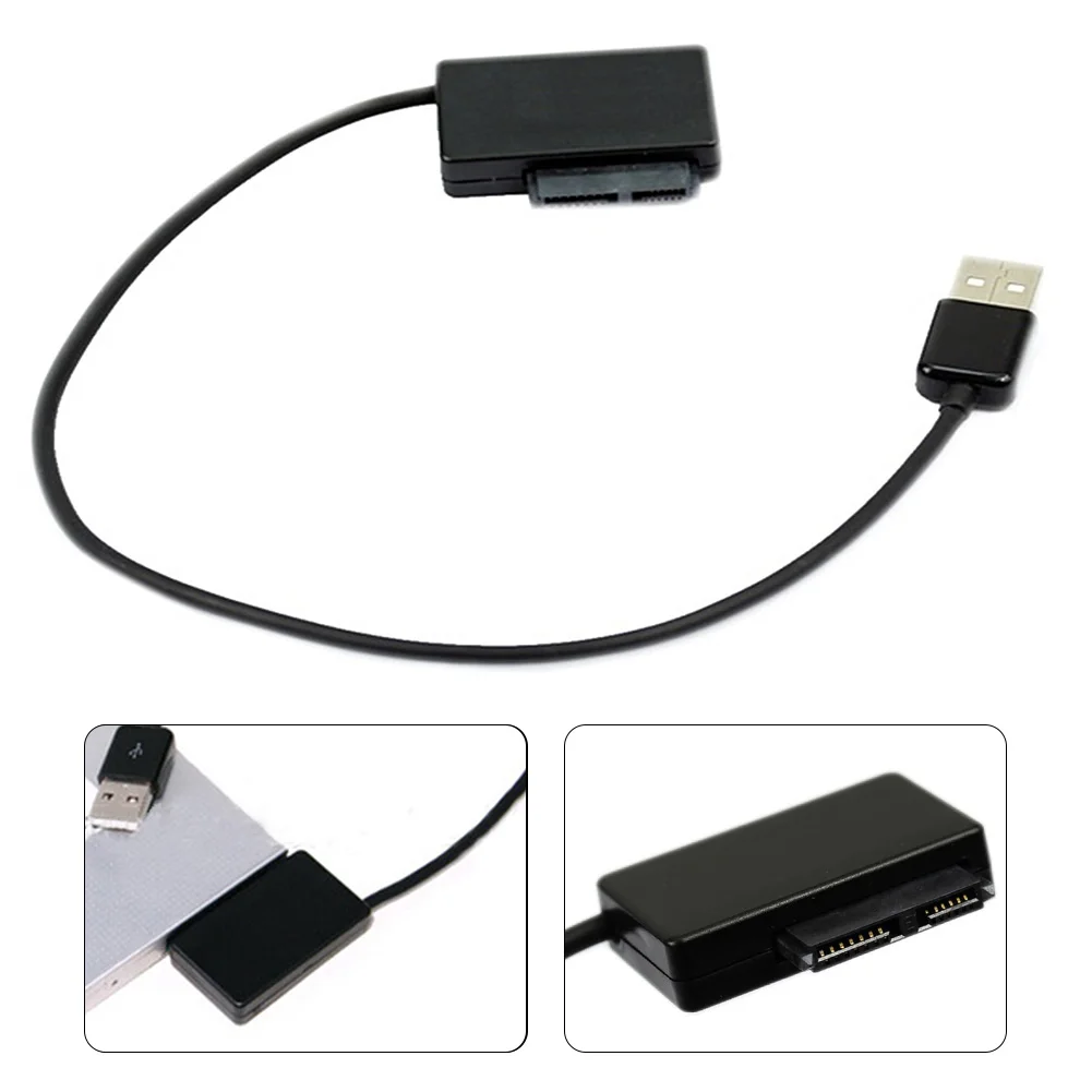 Высокоскоростной USB 2 0 кабель адаптер для SATA Slimline ноутбука CD DVD ROM привод Кабель