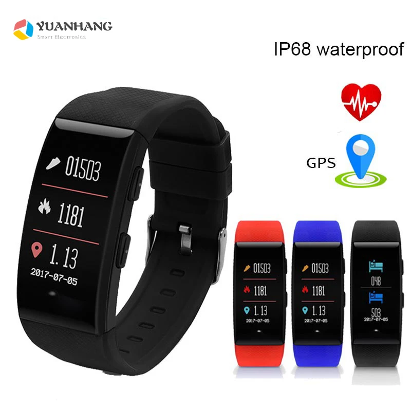 Умный GPS спортивный браслет IP68 водонепроницаемый фитнес трекер пульсометр