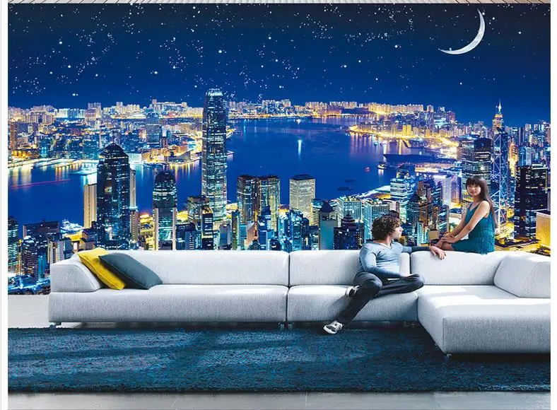 3D wall murals wallpaper custom picture mural paper Sky night view beautiful TV backdrop decoration 3d room | Обустройство дома