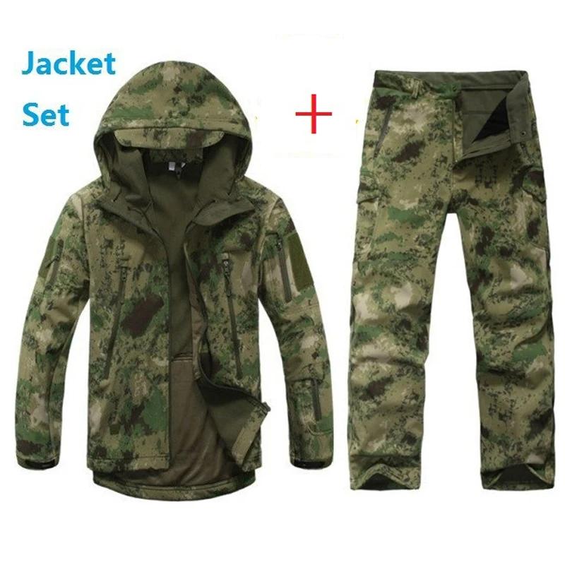 Военная камуфляжная Униформа с капюшоном Боевая куртка теплая дышащая