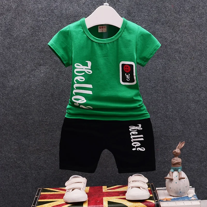 2019 комплект летней одежды для мальчиков хлопковый жилет с короткими рукавами и