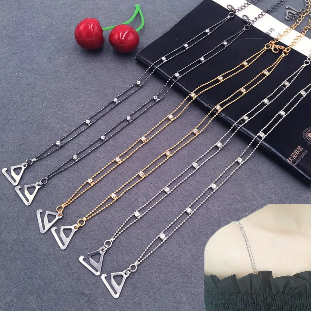 1 пара Регулируемый бюстгальтер с кристаллами на бретельках Великолепный для