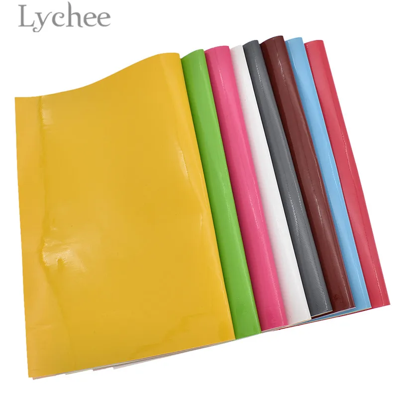Lychee Life 29x21 см A4 зеркальный из ПВХ кожи ткань сплошной цвет искусственная кожа DIY