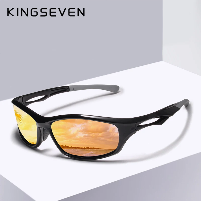 KINGSEVEN поляризованные мужские солнцезащитные очки классические зеркальные