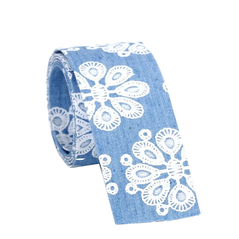 Ковбойская джинсовая лента с цветочным принтом 5 ярдов/партия для