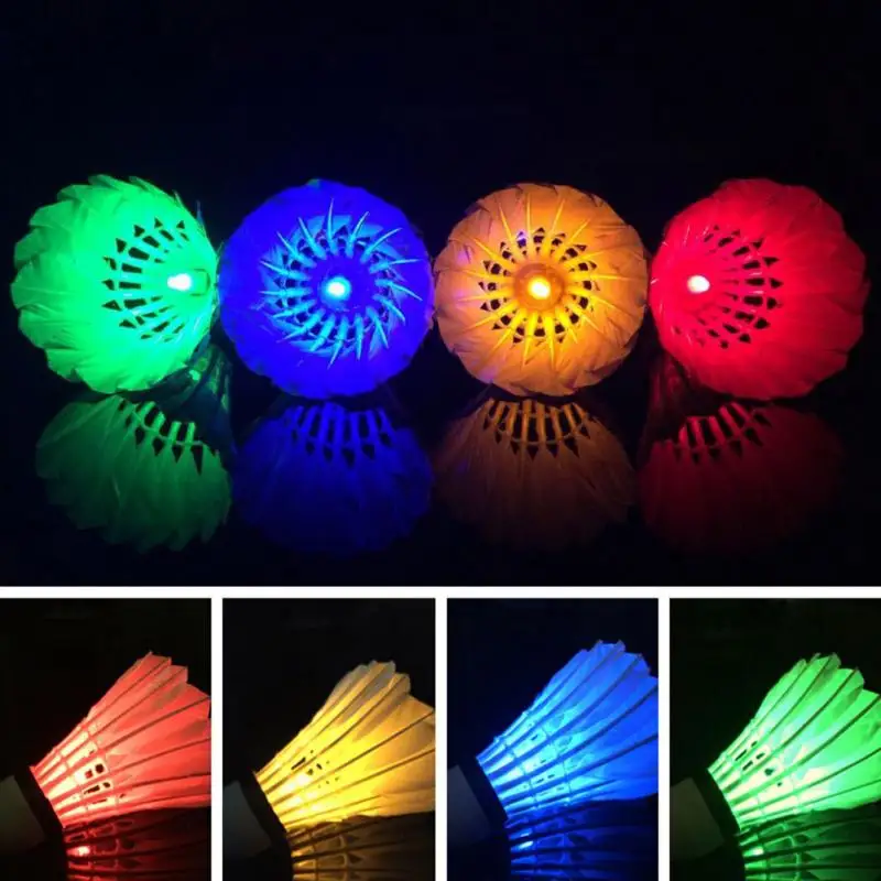 Новинка 4 шт. светодиодный фонарь Badmintons Shuttlecock бадминтон для использования в