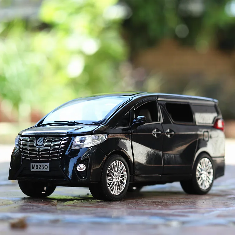 Toyota Elfa SUV модель автомобиля из сплава 1:24 металлический звук и свет оттяните назад