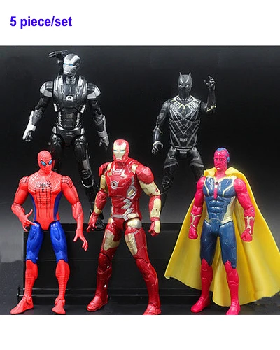 24 шт./компл. Hasbro Марвел Мститель фигурка игрушки Халк Капитан Америка Железный человек паук супер герой Модель Куклы Детский подарок - Цвет: 7