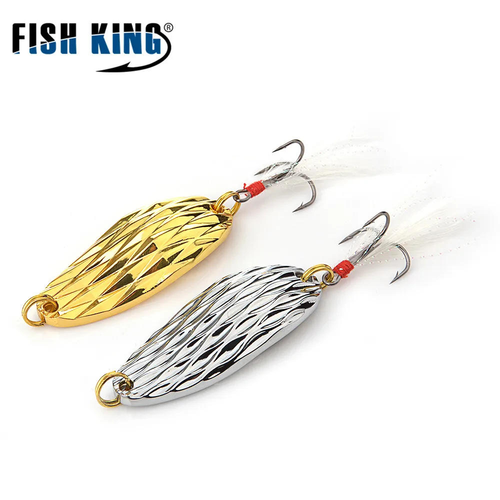 FISH KING приманка ложка тройной крючок тройные джиг крючки 1 шт. 7 г 10 15 вес 16 2 цвета