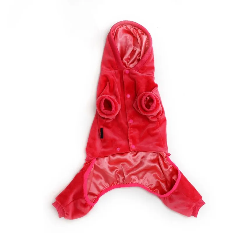 Высококачественная зимняя одежда для собак с капюшоном маленьких пальто крупных