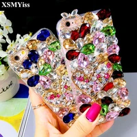 for huawei honor 8 9 10 20 lite v10 v20 7x 8x nova2 3 4 5 3d bling crystal diamond colorful heart rhinestone soft phone case