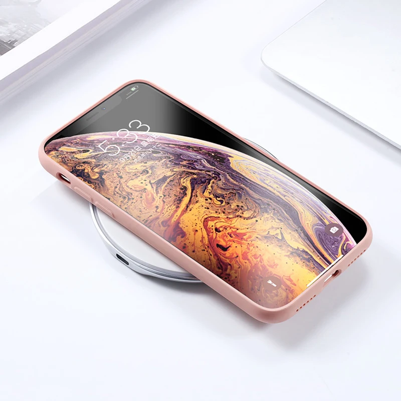 Силиконовый чехол для телефона iPhone X XR XS Max 6 6S 7 8 Plus с сердечком эластичные