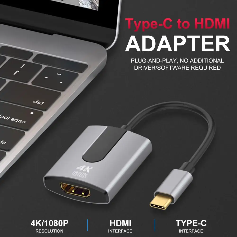 USB C к HDMI адаптер для MacBook Pro 2018 2017 воздушный iPad Samsung Galaxy S10 S9 Surface Book 2| |