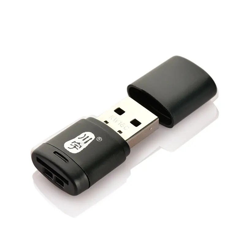 Black Kawau Micro SD кард-ридер 2,0 USB высокоскоростной адаптер с TF слотом для карт C286 максимальная поддержка 128 ГБ кард-ридер для компьютера - Цвет: Black