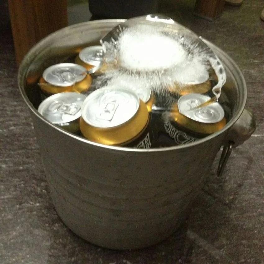 Small size thick stainless steel Ice bucket/KTV Club champagne ice bucket/wine bucket |
