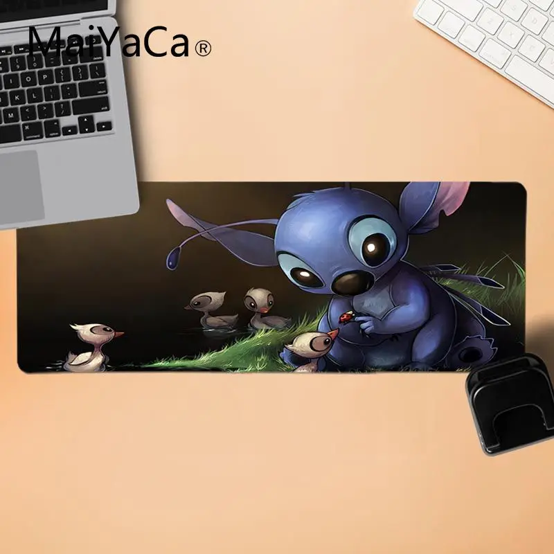 LockEdge 30x80cm MaiYaCa игровой коврик для мыши Забавный мультяшный Ститч DIY дизайн игровой с узором коврик для мыши большой коврик для мыши ПК компьютерный коврик - Цвет: LockEdge 30x80cm