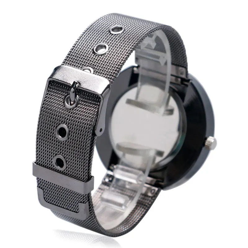 Часы наручные для мужчин и женщин Простые Модные кварцевые с уникальным черным