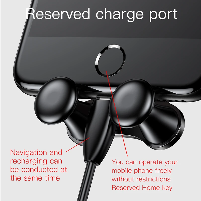 Baeus тяжести автомобильный держатель телефона для iPhone X 8 7 Samsung S8 Air Vent Mount
