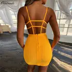 Женское мини-платье Ocstrade, летнее облегающее платье на тонких бретелях, вечерние открытой спиной, 2019