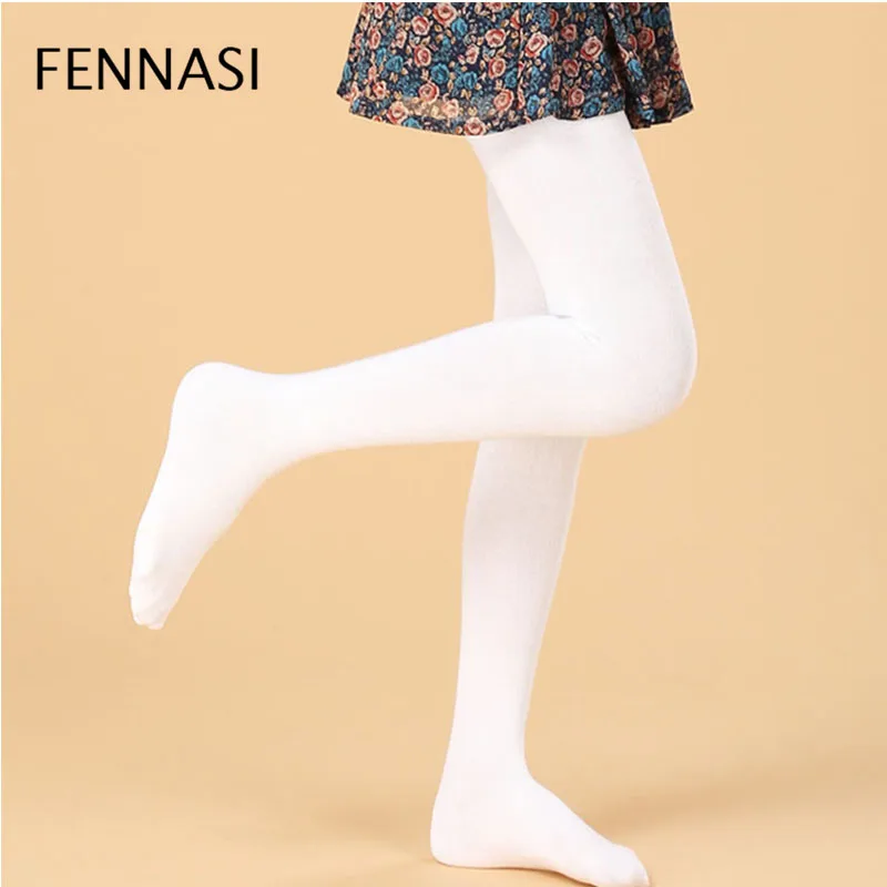 Детские милые белые чулки FENNASI нейлоновые для танцев девочек кавайные