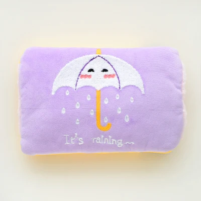 

Free shipping Cartoon umbrella pattern warm hands plush hot water bag charging electric hot water bag without water