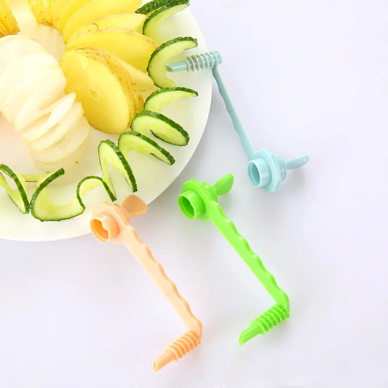 Creative Manual Roller Spiral Slicer Radish Potato Tools Vegetable Cutter Kitchen Accessories Fruit Carving | Дом и сад