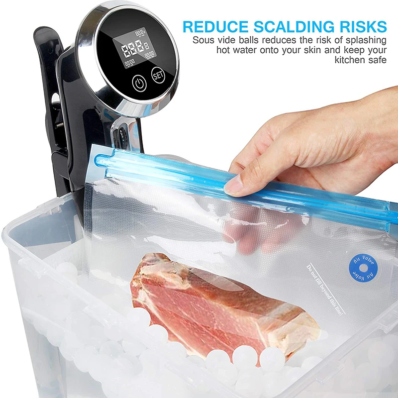 Sous Vide варочные шары без бисфенола 20 мм 200 шарики с сеткой мешок для сушки для погружной плиты водяная Ванна приготовление пищи Sous Vide контейнер