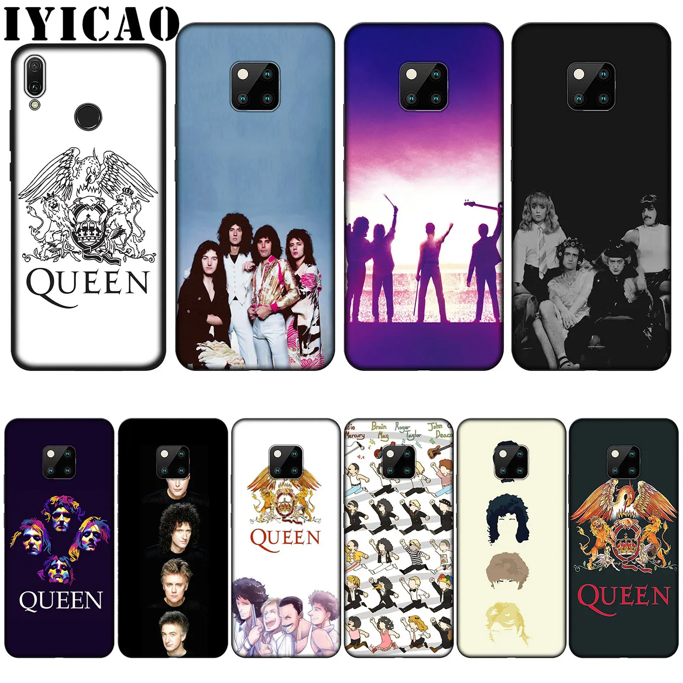 IYICAO Queen Rock Group Жесткий Силиконовый мягкий чехол для Huawei Nova 3 3i 2i Mate 20 10 Pro Lite|Бамперы|