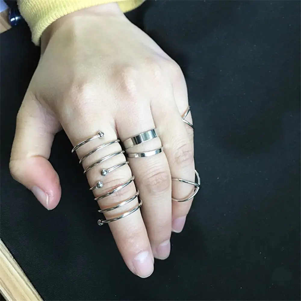 Набор многослойных золотых круглых колец Janedream набор средней длины для женщин и