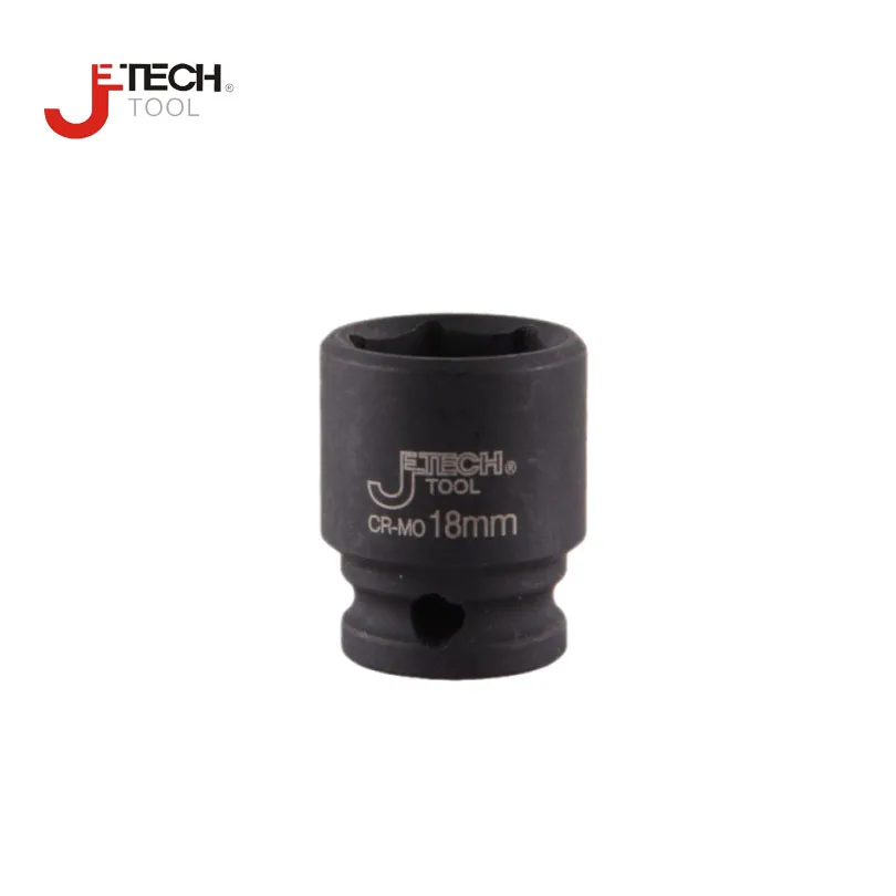 Jetech Cr-Mo 3/8 pollici DR 6 punto di impatto breve presa di tipo industriale metric 6mm 7mm 8mm 9mm 10mm 11mm 12mm 13mm 14mm a 24mm