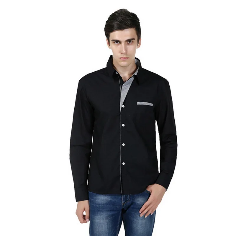 CYSINCOS Новая коллекция модных осенних свитеров Для мужчин одежда Slim Fit рубашка с