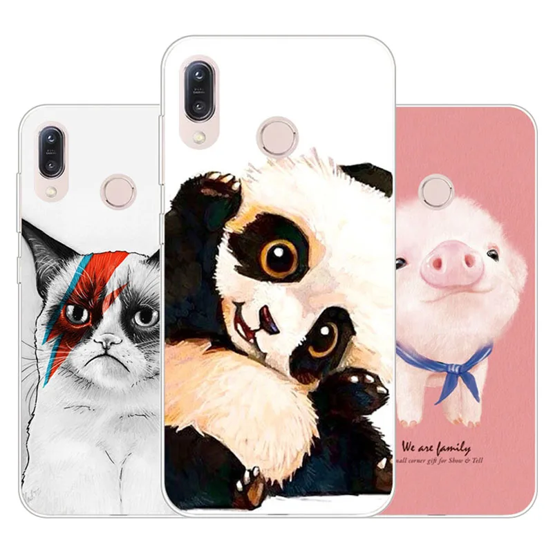 For asus ZenFone Max M2 ZB633KL Case Silicon panda cartoon Painting Soft TPU Back Cover for protect Phone cases |