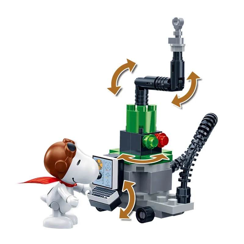 BanBao 7525 IP Snoopy арахис исправление машины пластиковые строительные блоки игрушки