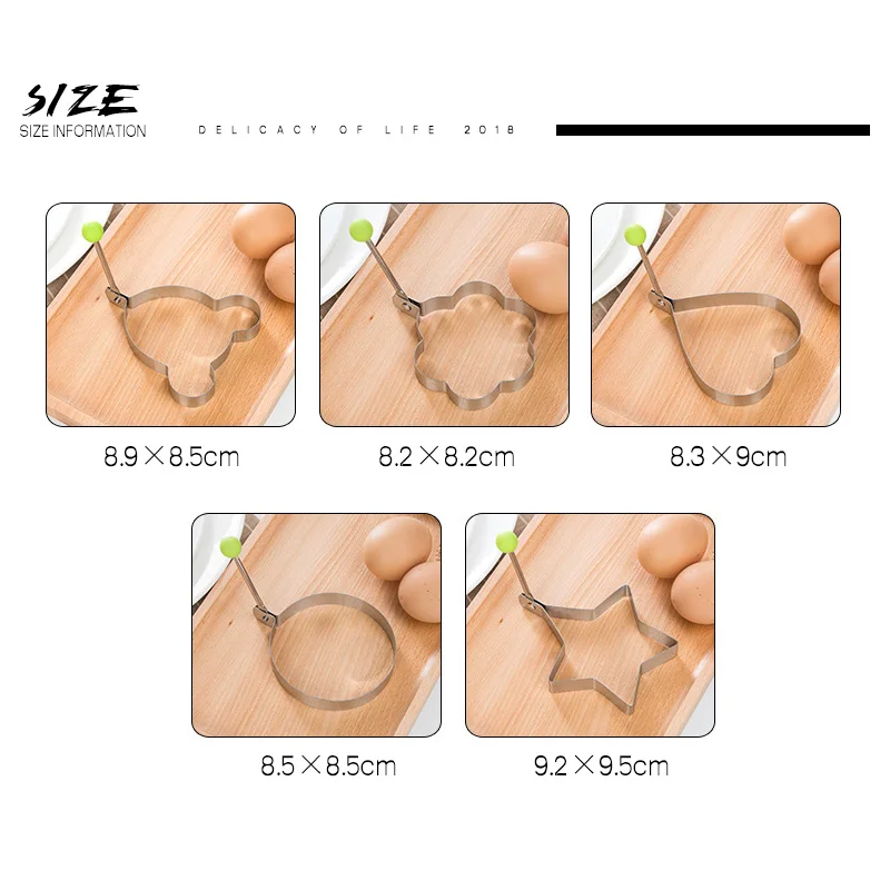 Нержавеющая сталь симпатичные формы жареное яйцо плесень Блинные кольца Форма