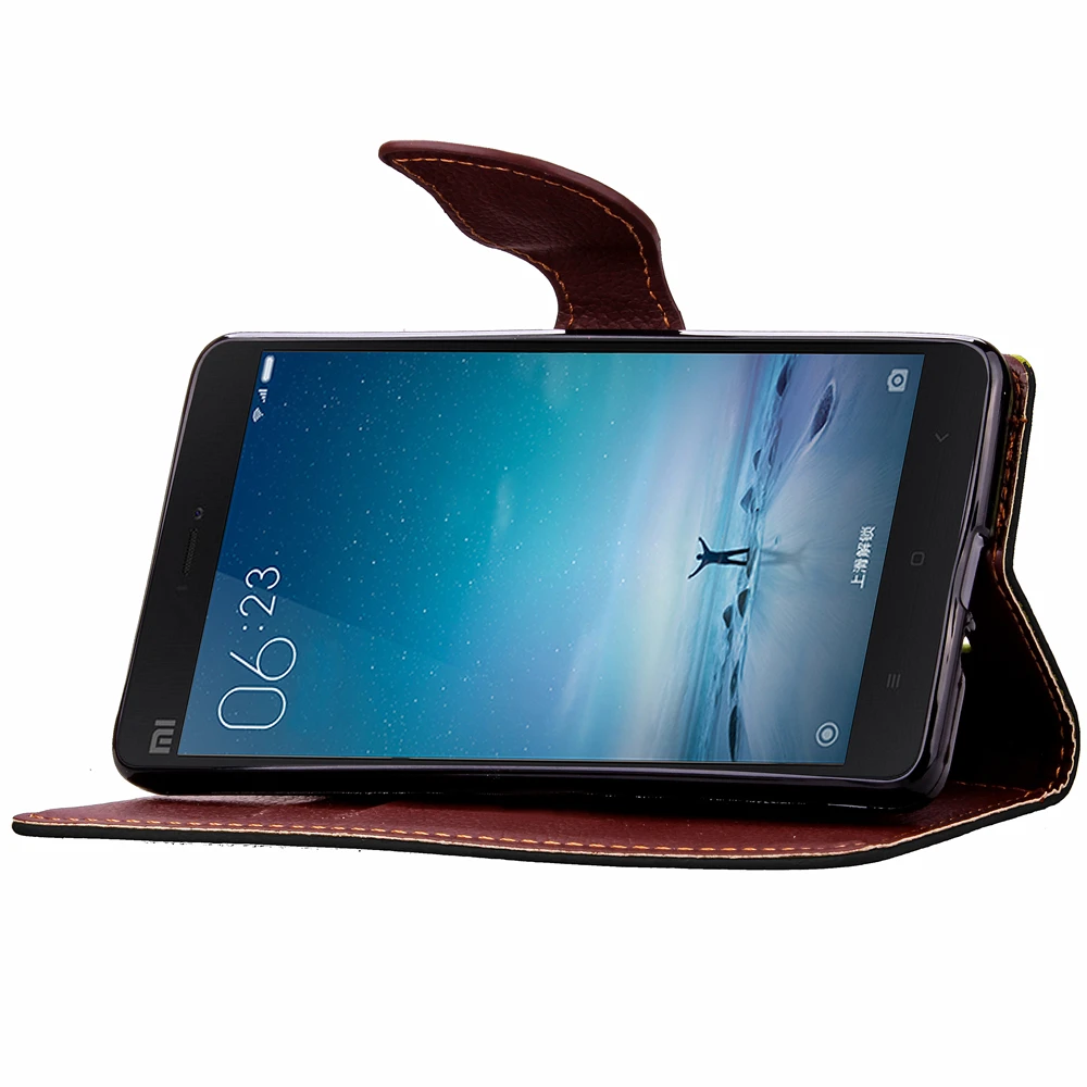 Мода дизайн листьев Кожаный Чехол Для Сяо Mi 4c 4i чехол для телефона битов и деньги
