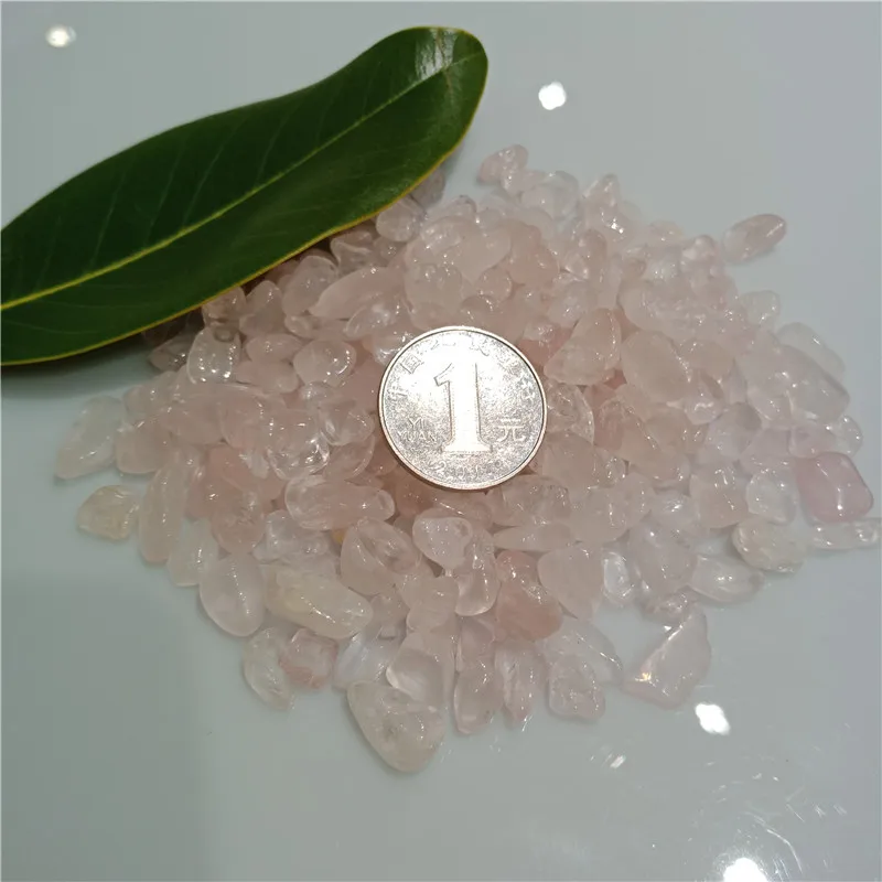 100g natural Rose Quartz Pink Crystal gravel mineral purify degaussing Fish tank Ornamental Specimen collection geological 1cm | Дом и сад
