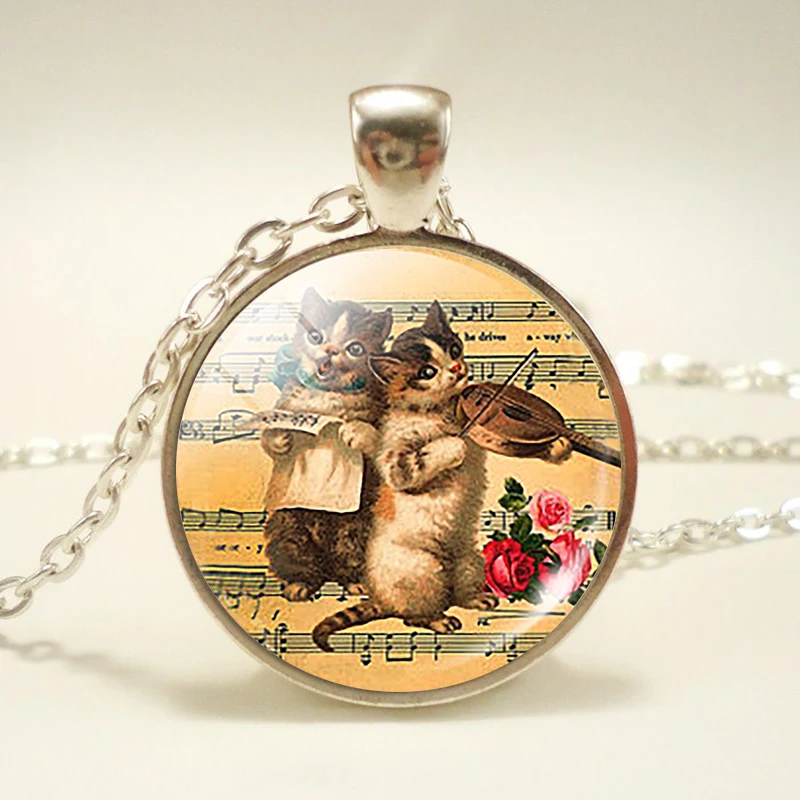Ожерелье чокер с кулоном в виде кошачьей лапы|necklace silver necklace|glass pendants jewelrysilver pendant